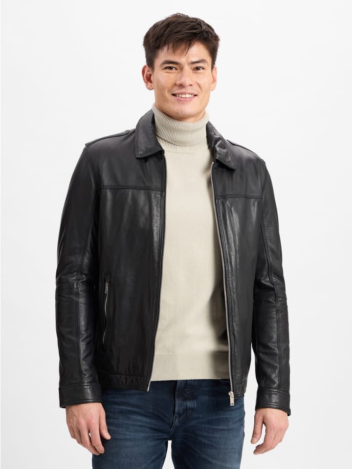 

Кожаная куртка Andrew James Lederjacke, черный