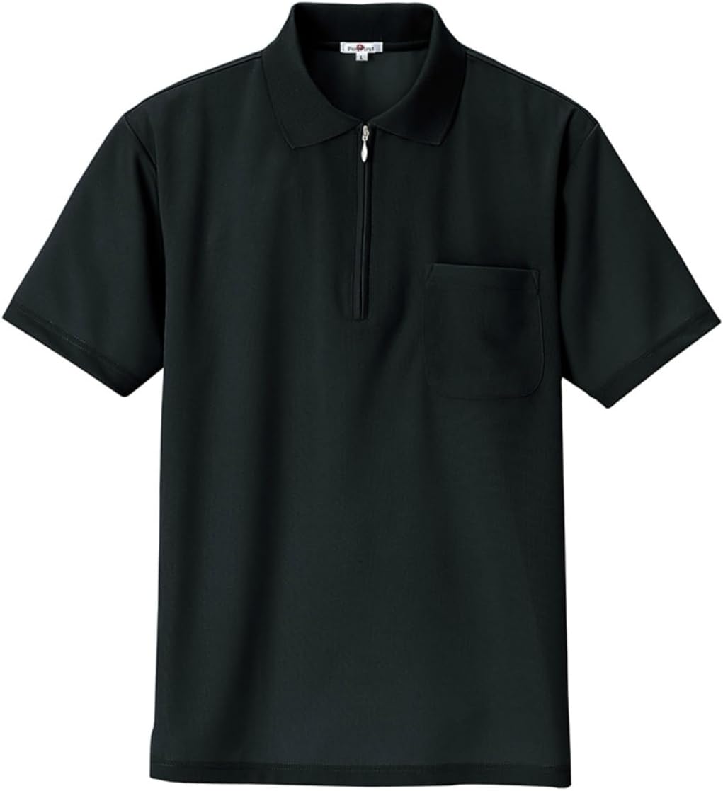 

Футболка-поло Aitos #AZ-10581 с коротким рукавом и застежкой-молнией, быстросохнущая (обеспечивающая прохладу и комфорт) Aitoz, черный