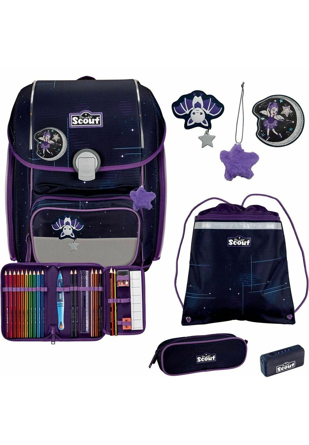 

Рюкзак Genius Exklusiv Safety Set Scout, цвет spooky starlight