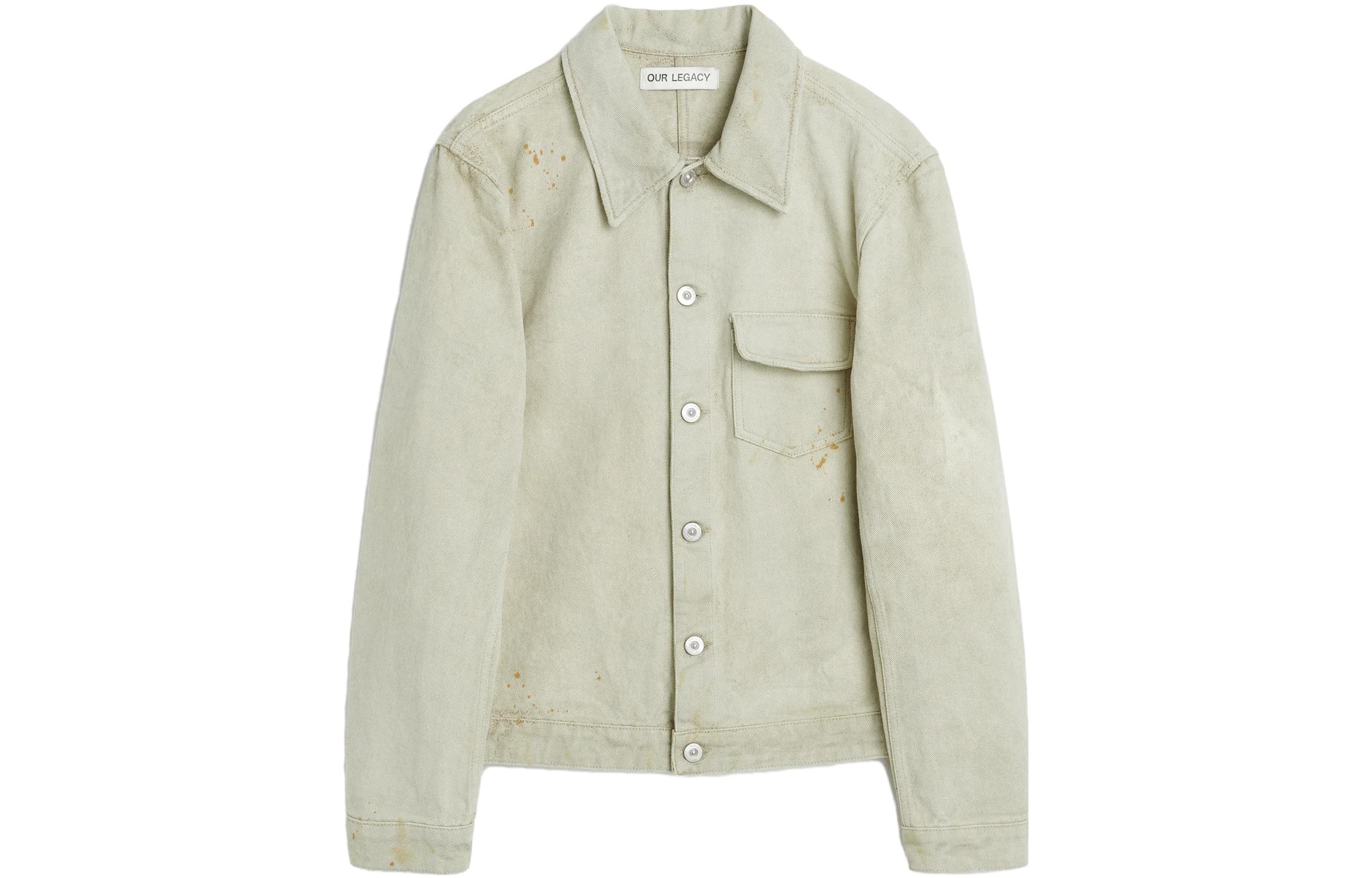 

Джинсовая куртка на пуговицах с прорезными карманами OUR LEGACY, светло-зеленый