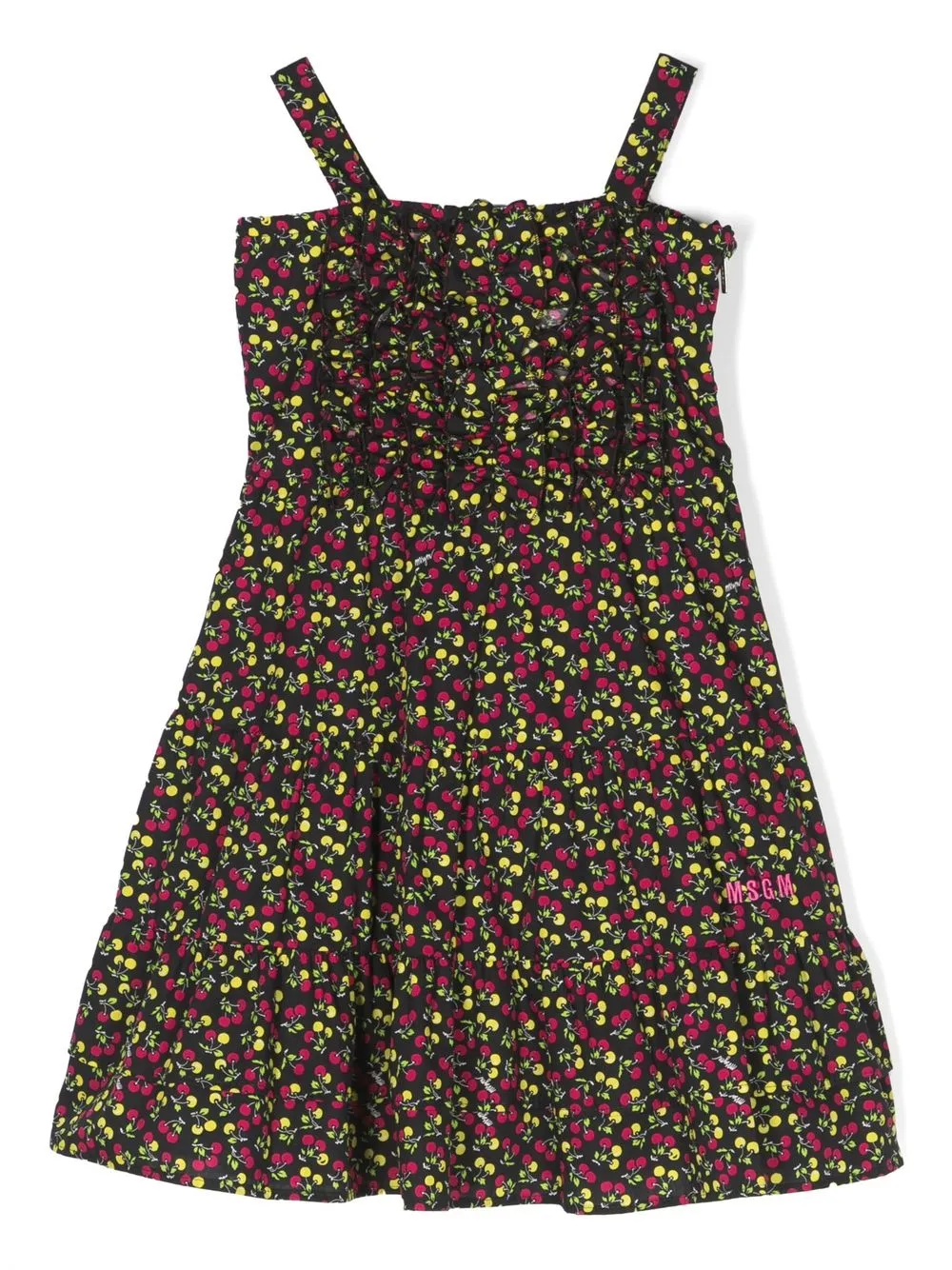 

Платье с цветочным принтом MSGM Kids, черный