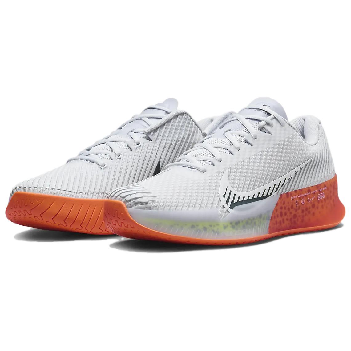 Кроссовки Nike Court Air Zoom Vapor 11 HC Electric Pack Olympic Safari в бело-черном цвете, цвет White Black — фото 3