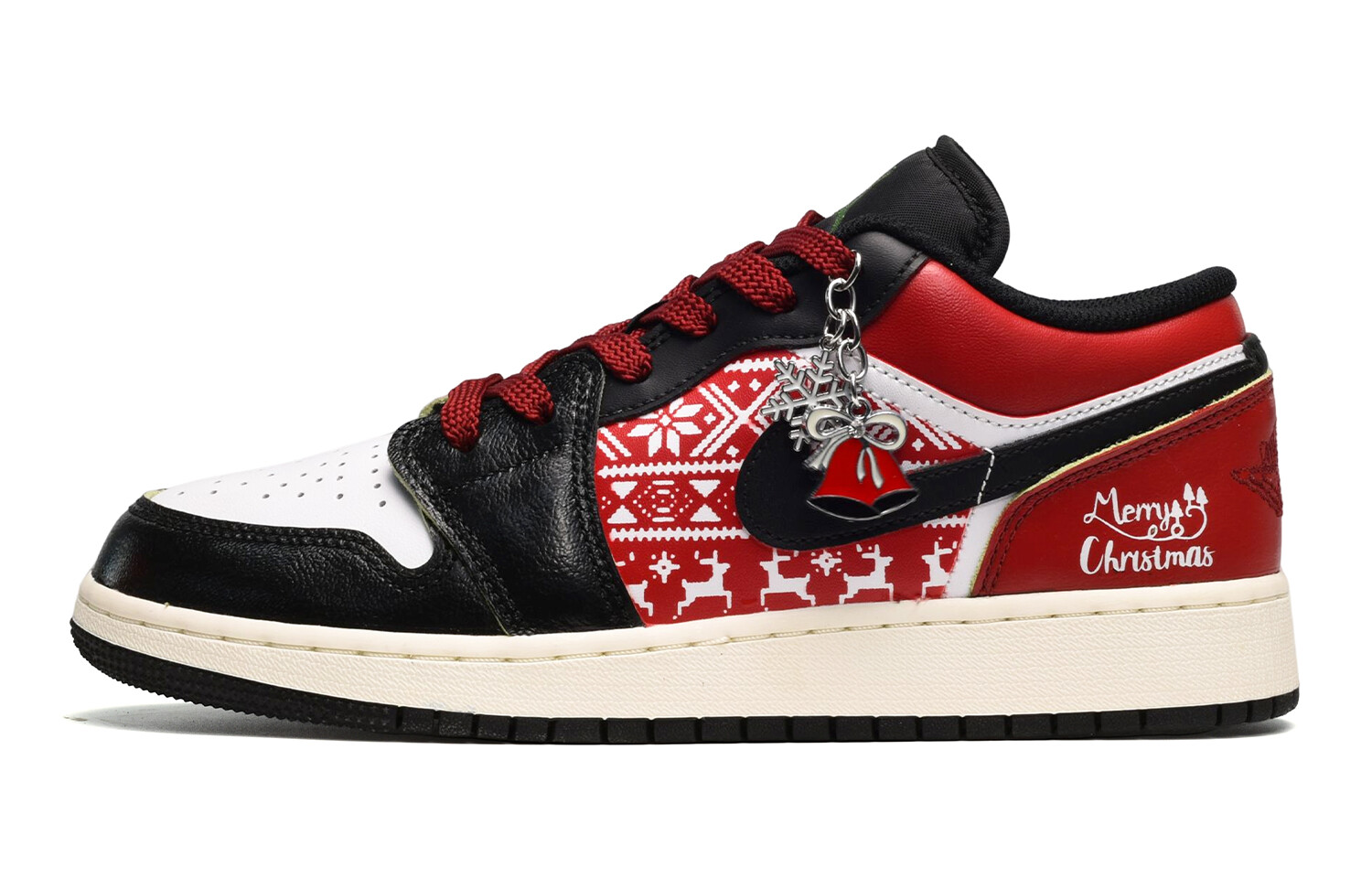 

Кроссовки Air JORDAN 1 Vintage Basketball Shoes Women's Low-Top Black Red White