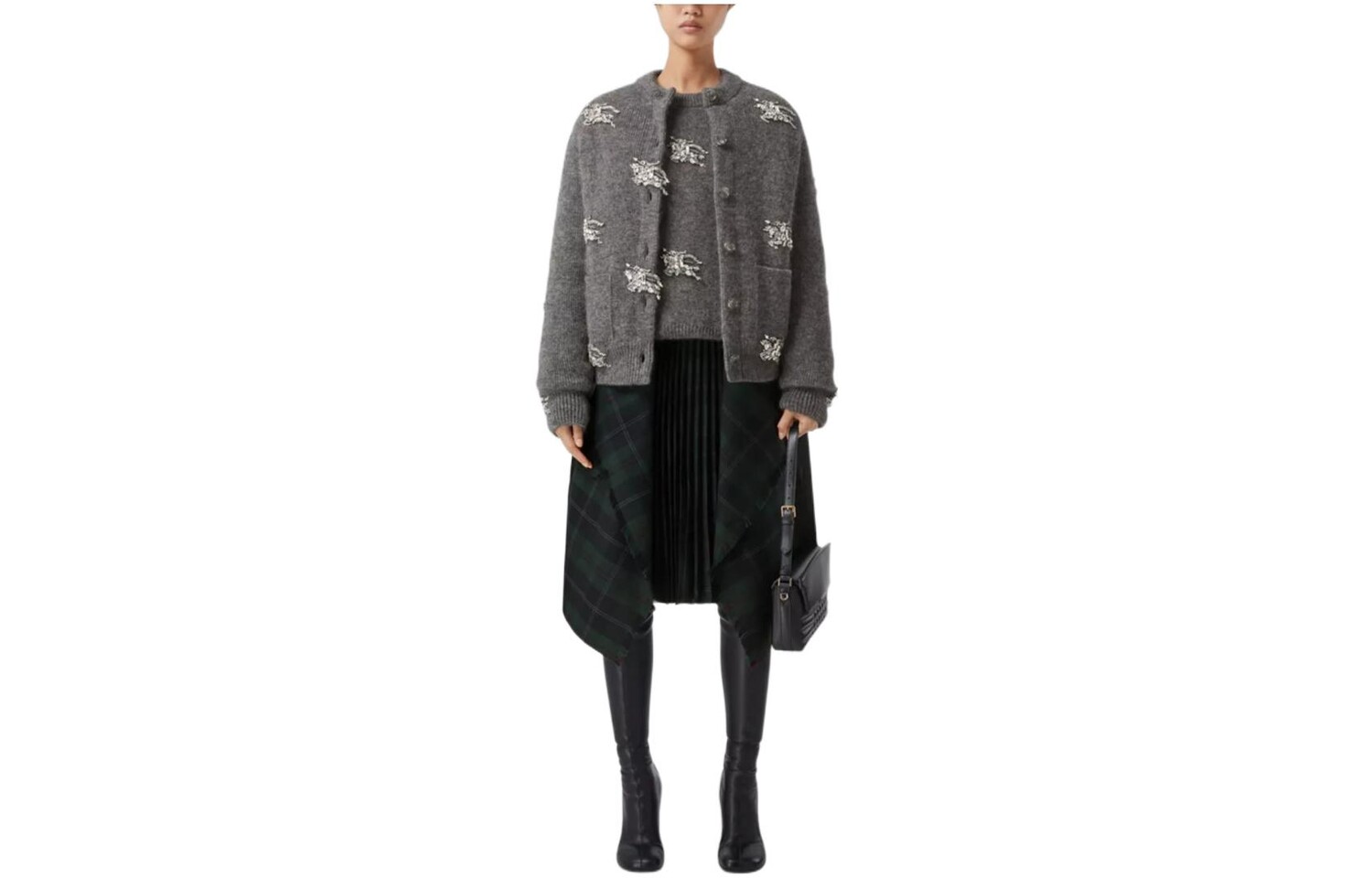 

Кашемировый свитер женский серый Burberry