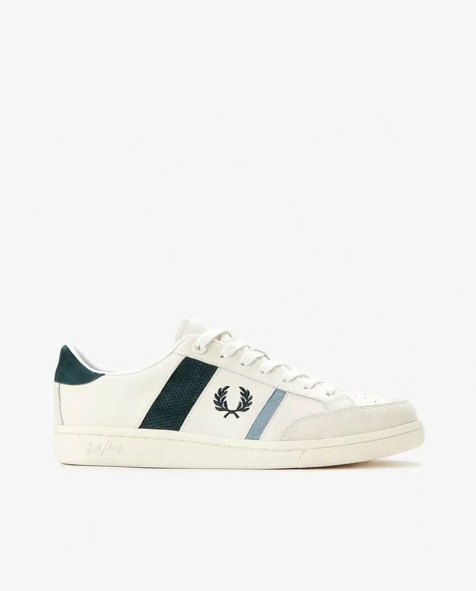 Мужские спортивные кроссовки B725 с логотипом и шнурками Fred Perry, Blanco Roto