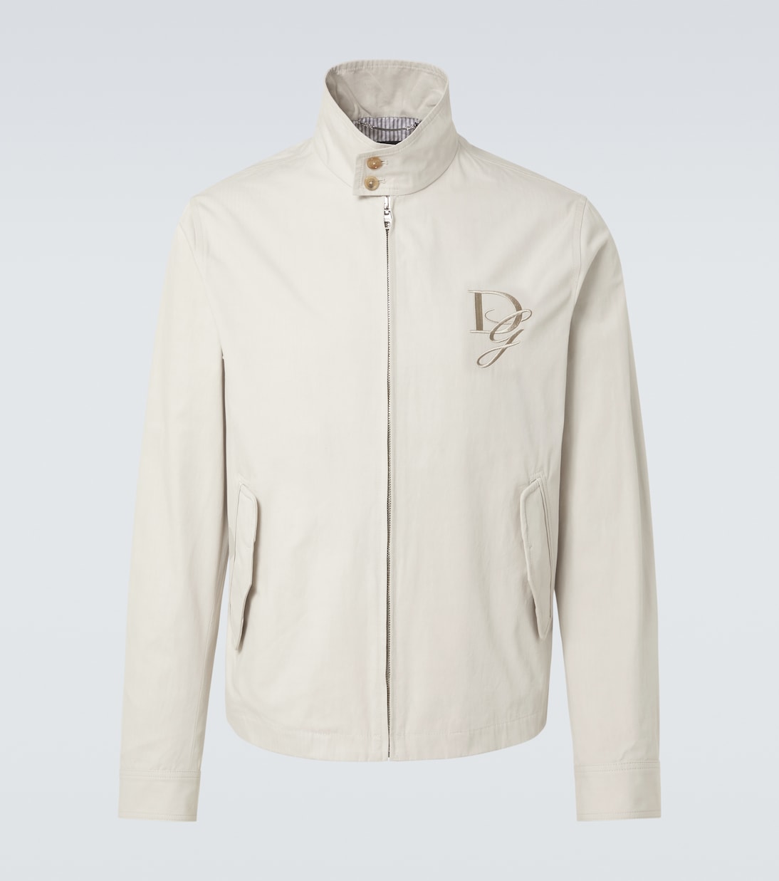 

Вышитая хлопковая куртка DG Dolce&Gabbana, Medium Parchment