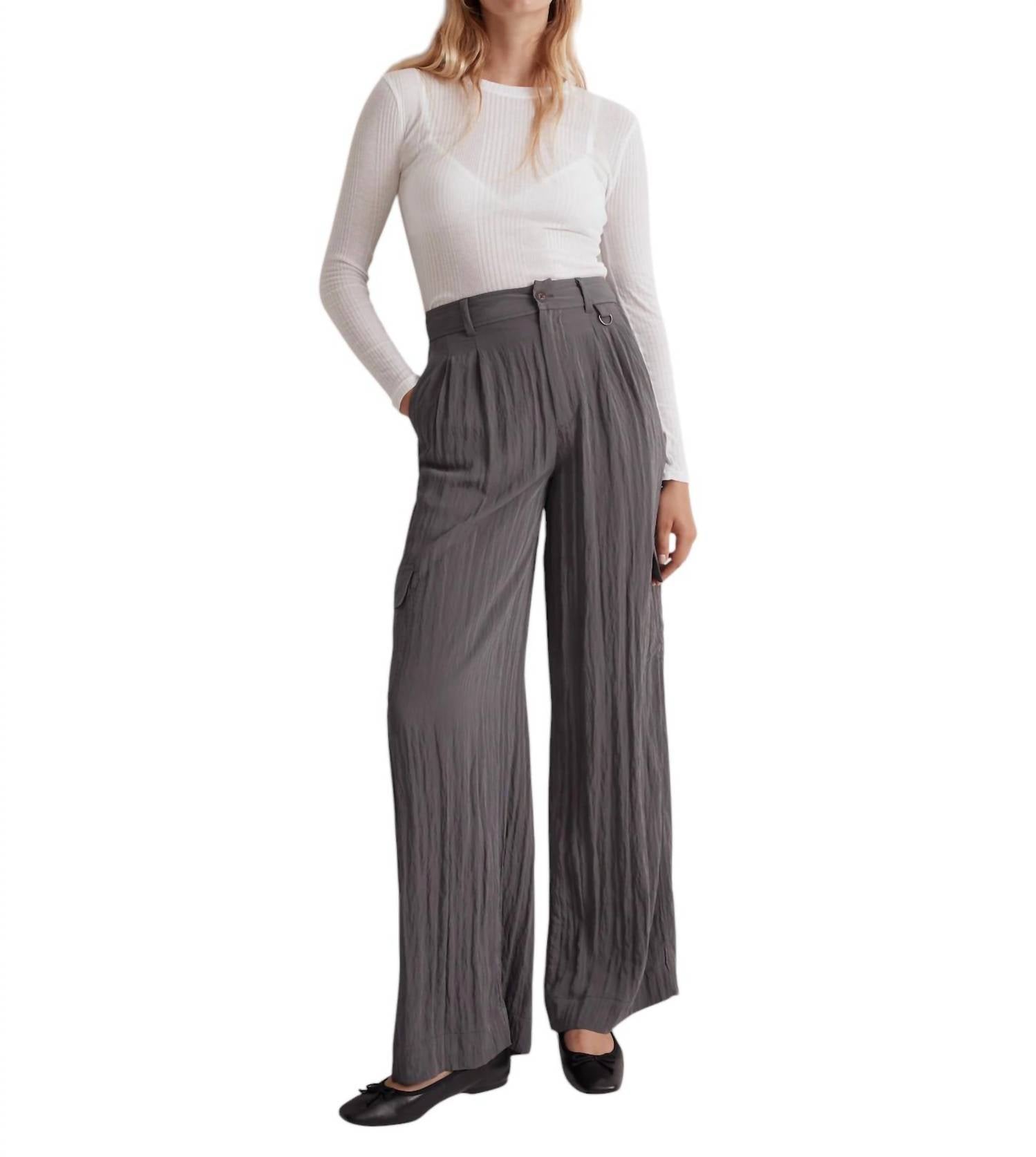 

Широкие брюки-карго Harlow серого цвета Madewell