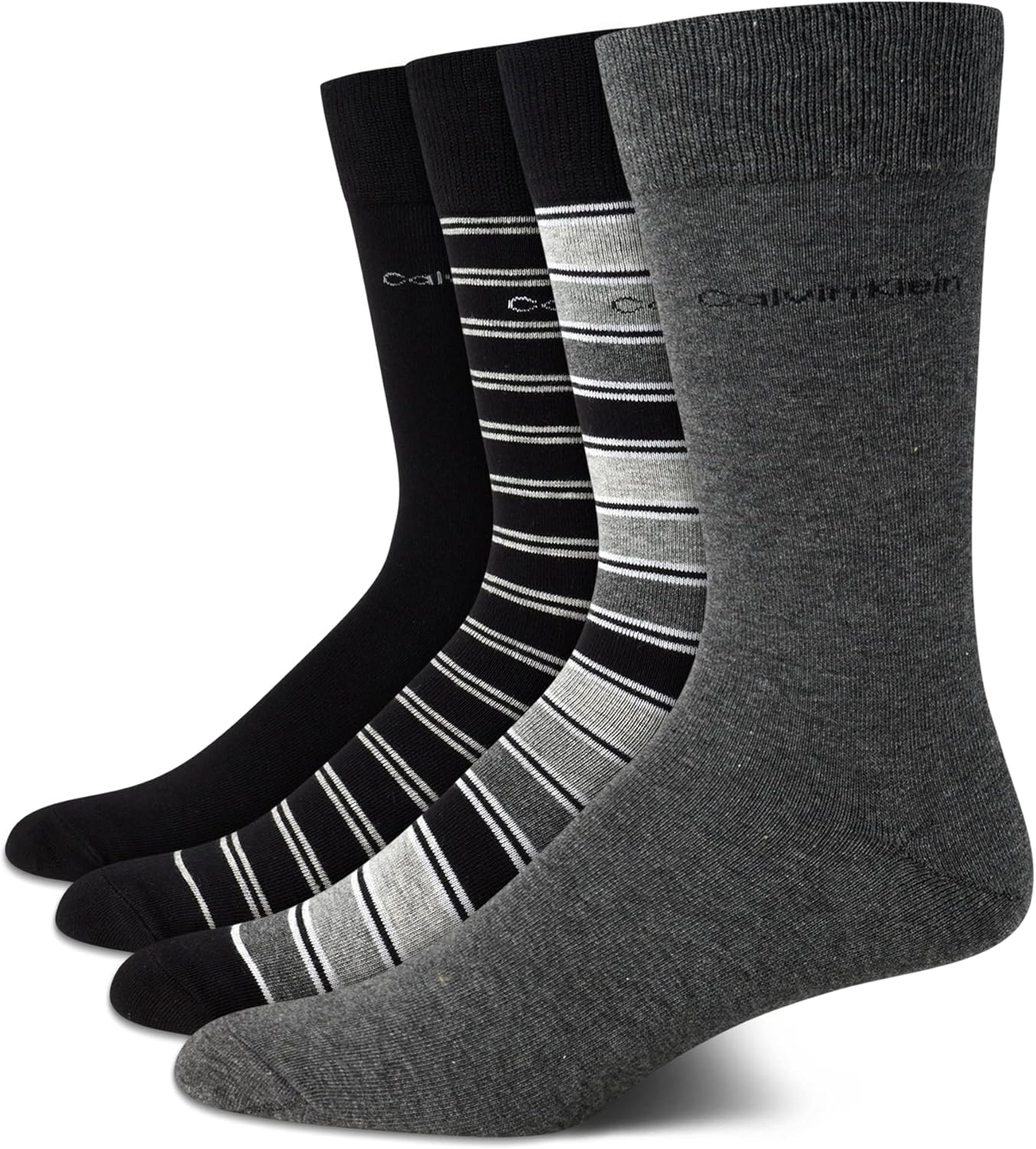 

Мужские носки Calvin Klein Crew Socks - 4 пары, легкие, влагоотводящие, мягкие, спортивные носки для мужчин, для занятий спортом и бега, Black Assorted