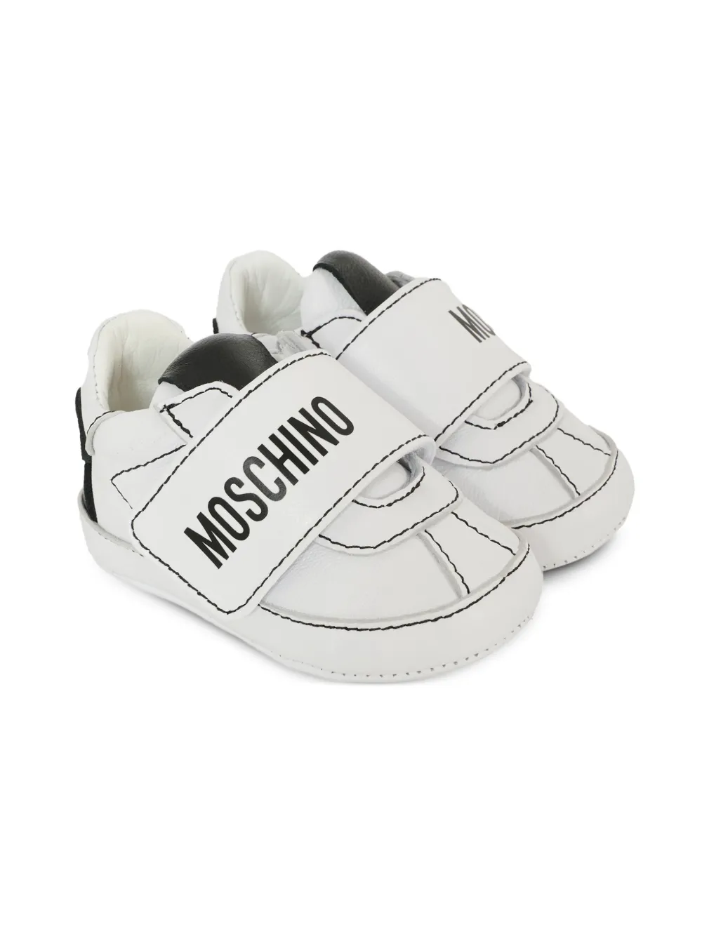 

Кеды с логотипом Moschino Kids, белый