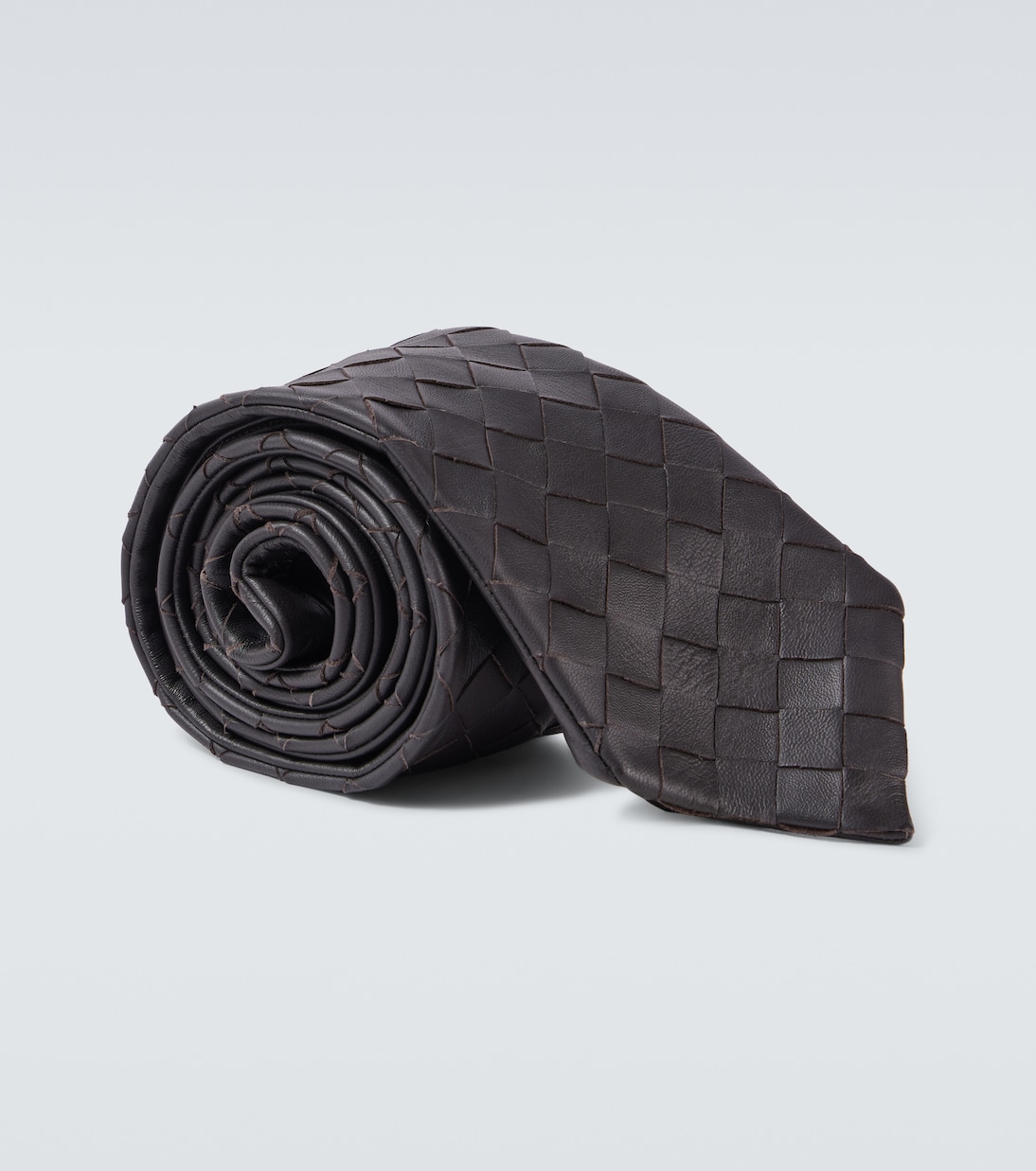 

Галстук из кожи Intrecciato Bottega Veneta, Fondant