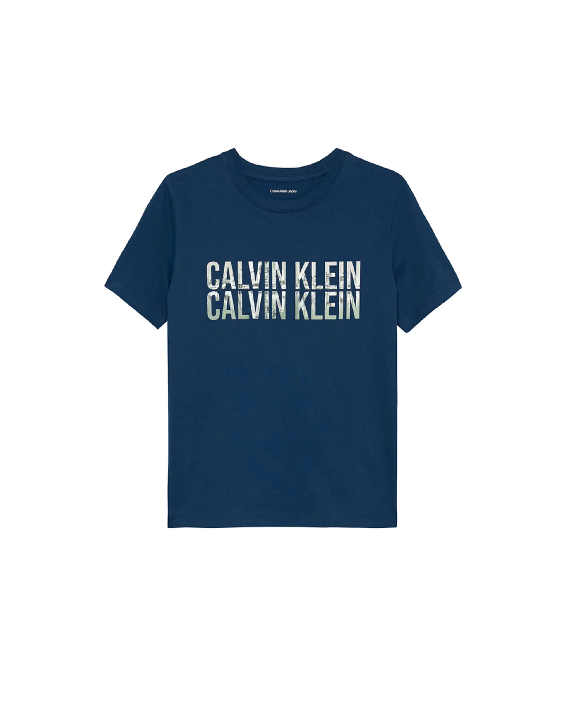 

Детская футболка с принтом Calvin Klein, индиго/синий