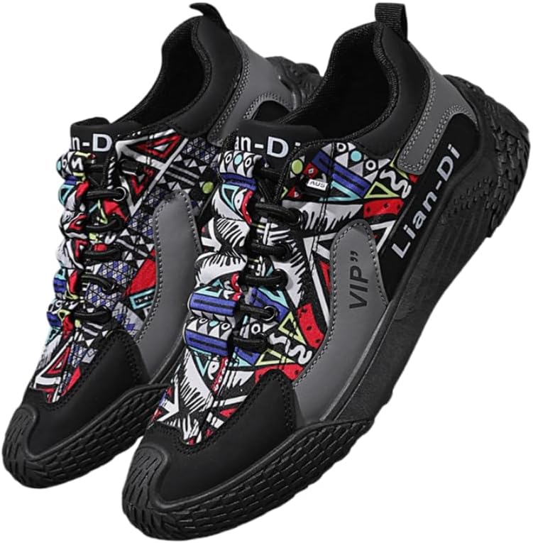 

Мужские спортивные кроссовки большого размера, многоцветные, модные и легкие, низкие кеды для скейтбординга, подходят для школьной формы студентов Hoalox, черный/красный