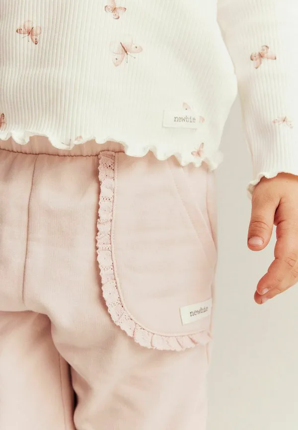 Спортивные штаны для бега с кружевной отделкой Newbie, Light Pink — фото 2