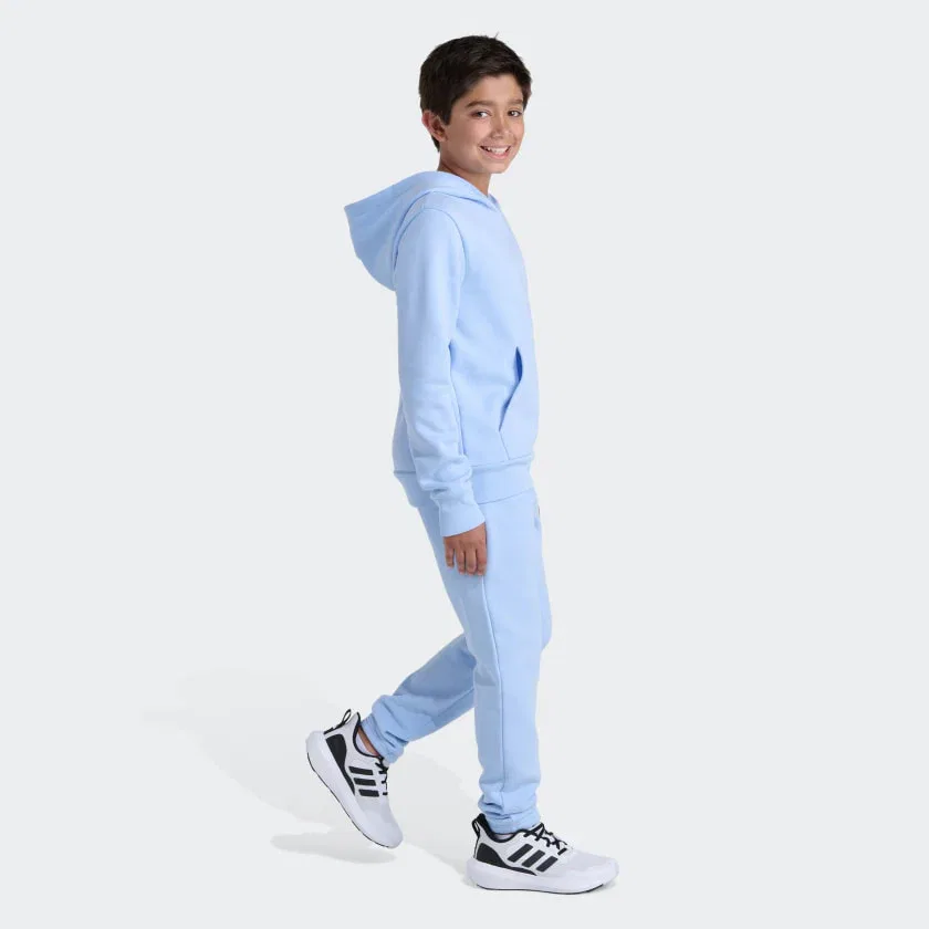 Детский комплект adidas Essentials из двух предметов: флисовая кофта с длинными рукавами и спортивные штаны, Glow Blue — фото 4