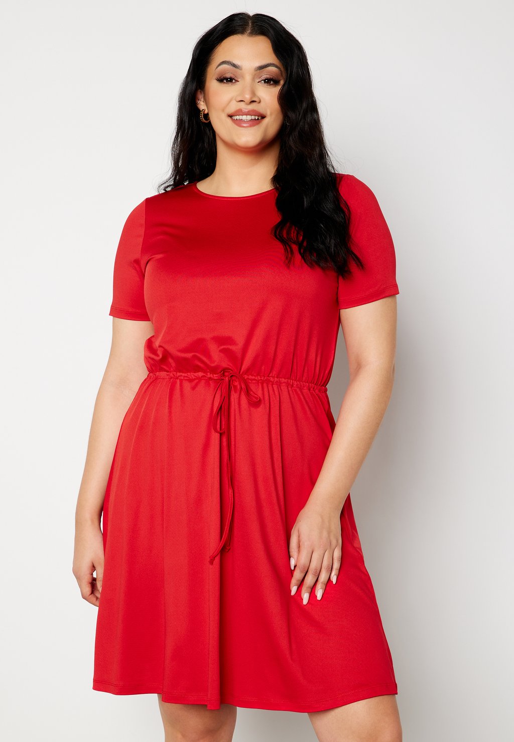 

Платье из джерси SHORT SLEEVE DRAWSTRING DRESS Bubbleroom, красный