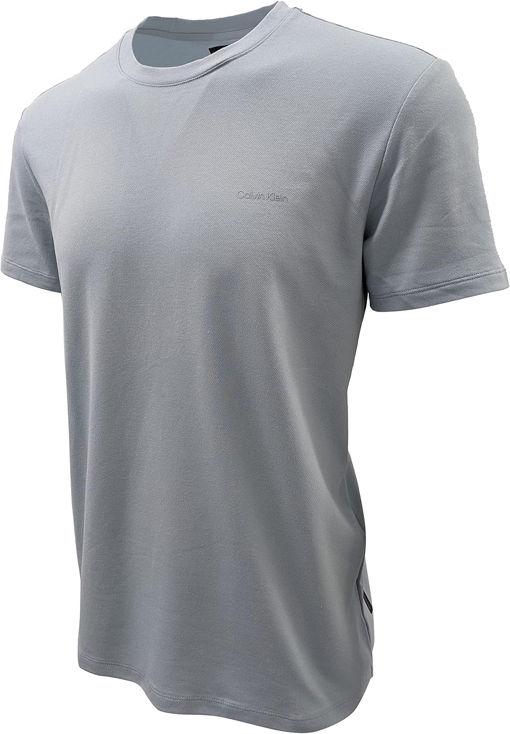 Мужская футболка Calvin Klein Tech Pique с круглым вырезом, Light Blue — фото 4