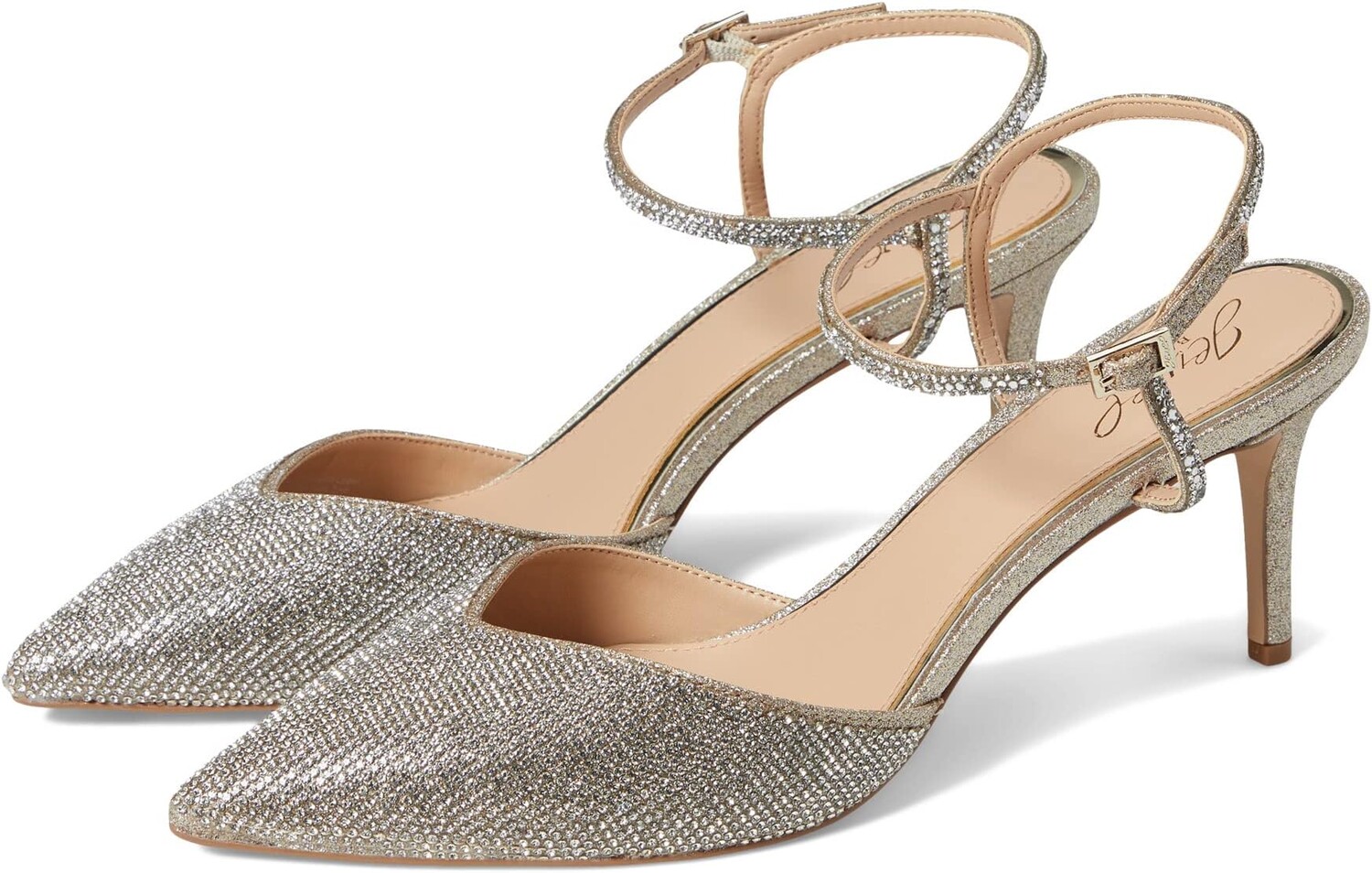 

Туфли Georgina Jewel Badgley Mischka, цвет Light Gold