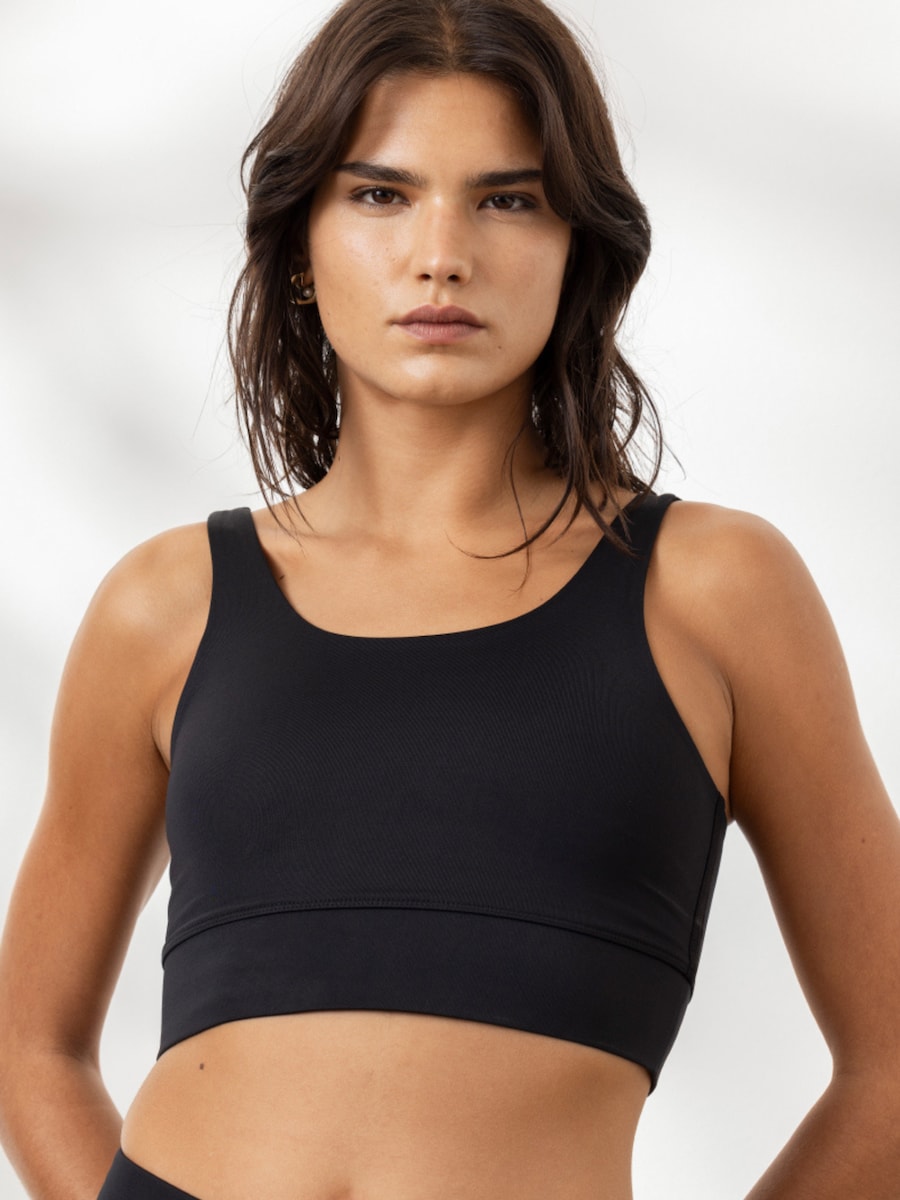 

Спортивный бюстгальтер-бралетт Hey Honey Unicolor, черный