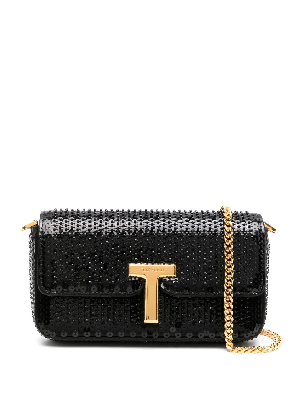 

Мини-сумка с пайетками TOM FORD, черный