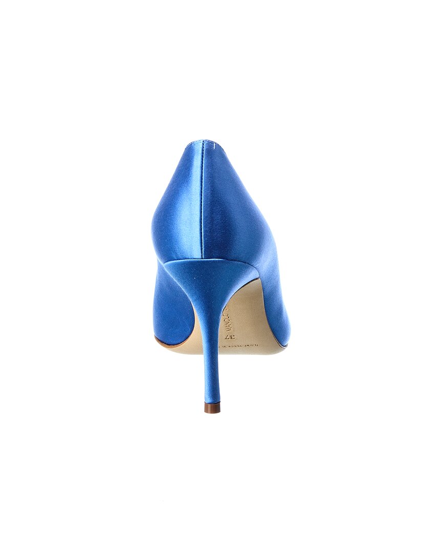 Туфли-лодочки Manolo Blahnik Elbolita 90 Satin Pump, синий — фото 3