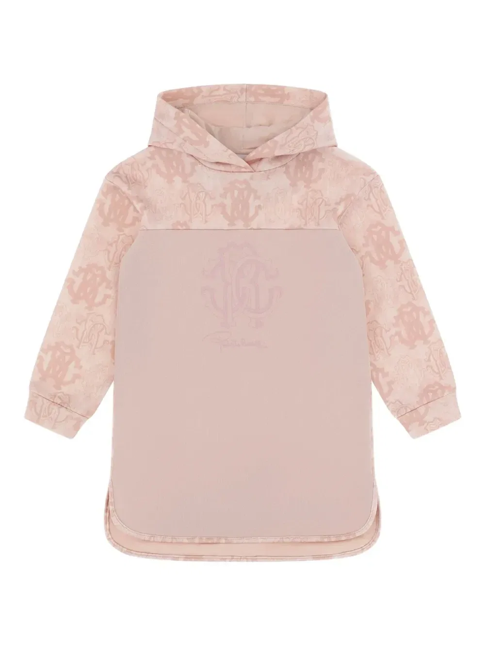 Платье с капюшоном и логотипом Roberto Cavalli Junior, розовый