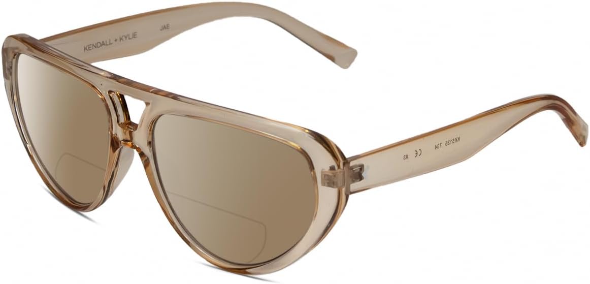 

Солнцезащитные очки для чтения Calabria K+K JAE Oval Polarized BiFocal Reading Sunglasses Golden Wheat Beige Crystal Women Trendy Sunnies Sun Glass Readers, Golden Wheat Beige Crystal/Amber Brown Lens