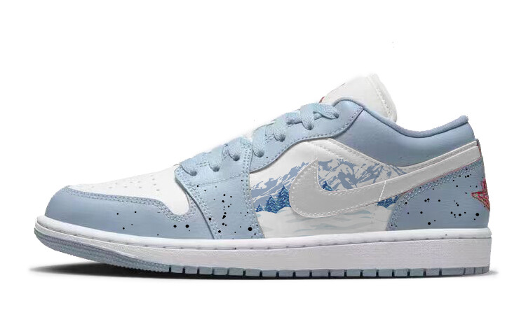 

Кроссовки Air JORDAN 1 Vintage Basketball Shoes Women's Low-Top Blue White, Синий, Кроссовки Air JORDAN 1 Vintage Basketball Shoes Women's Low-Top Blue White