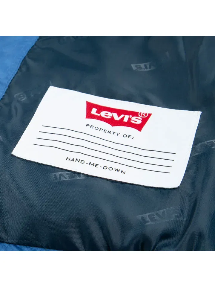 Стеганая жилетка, капюшон, Levi's Kids, синий — фото 4