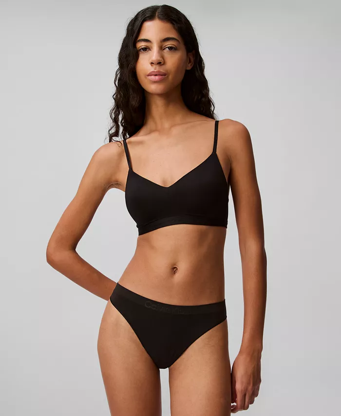 Женские трусы-стринги Bonded Flex QD3958 Calvin Klein, черный — фото 3