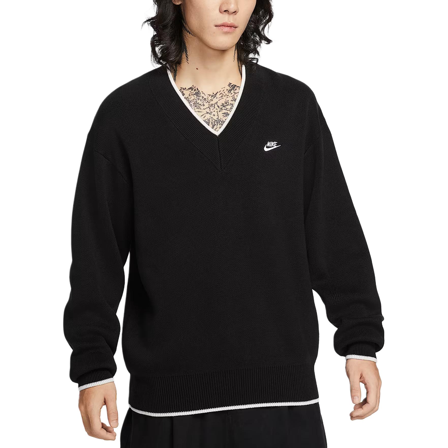 Свитер мужской Sportswear Club FW25 Nike, черно-белый — фото 3