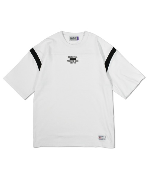 

DOUBLE STEAL Футболка, крой оверсайз, бренд Arm Football, цвет белый/черный