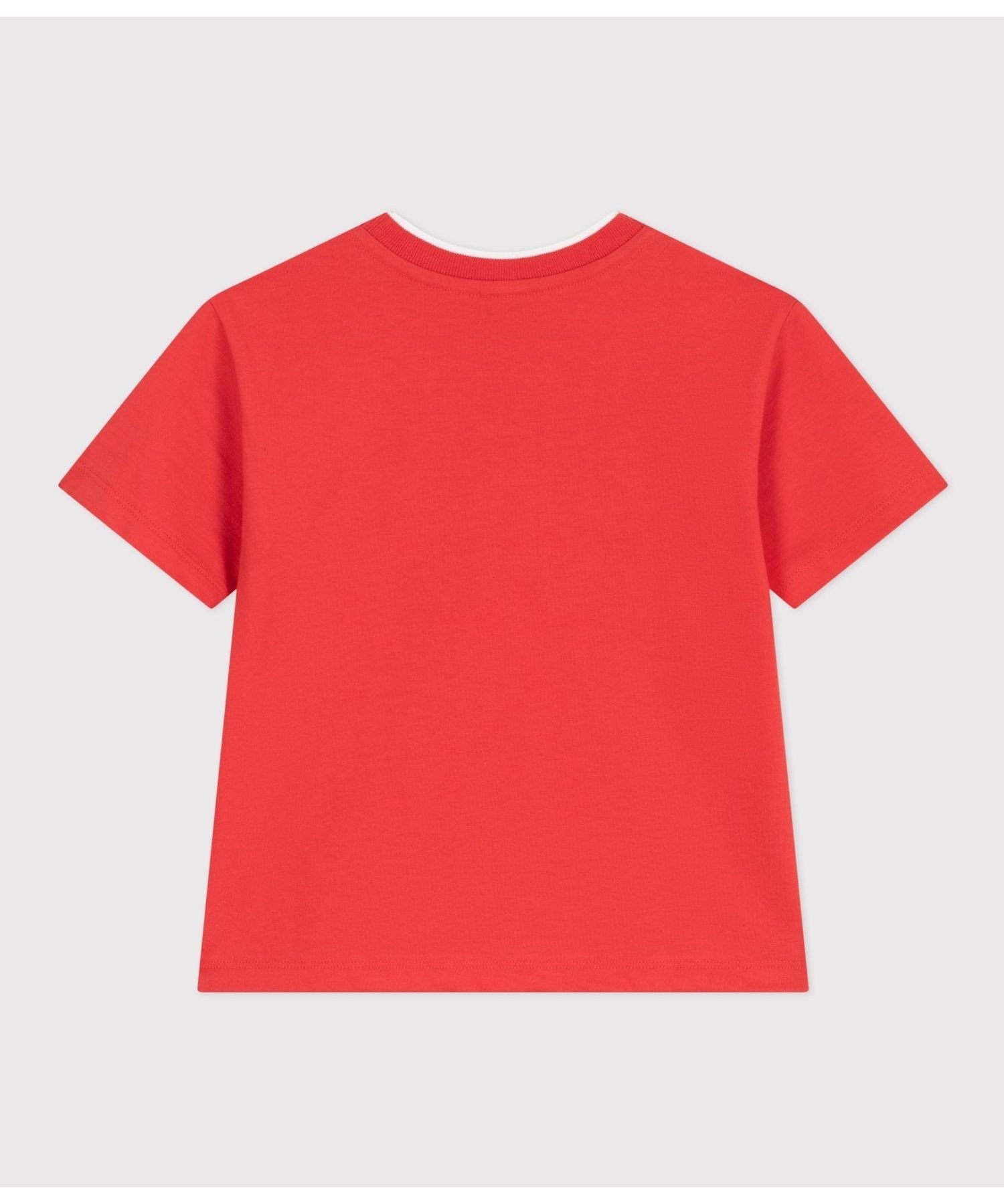 Хлопковая футболка с коротким рукавом и принтом PETIT BATEAU, Red — фото 2