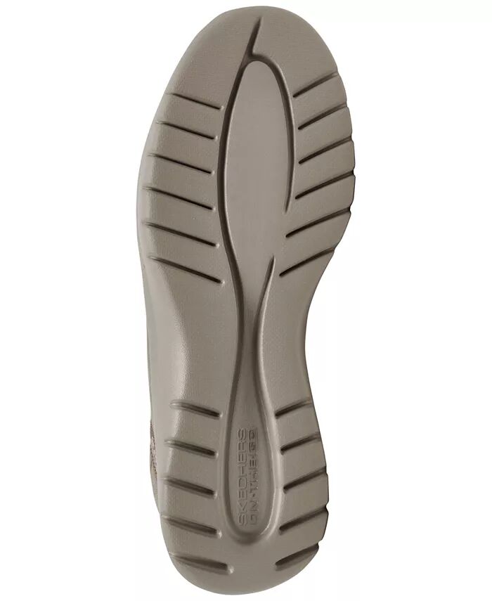 Женские кроссовки: удобные кроссовки из кожи Flex для ходьбы от Finish Line Skechers, коричневый/бежевый — фото 2