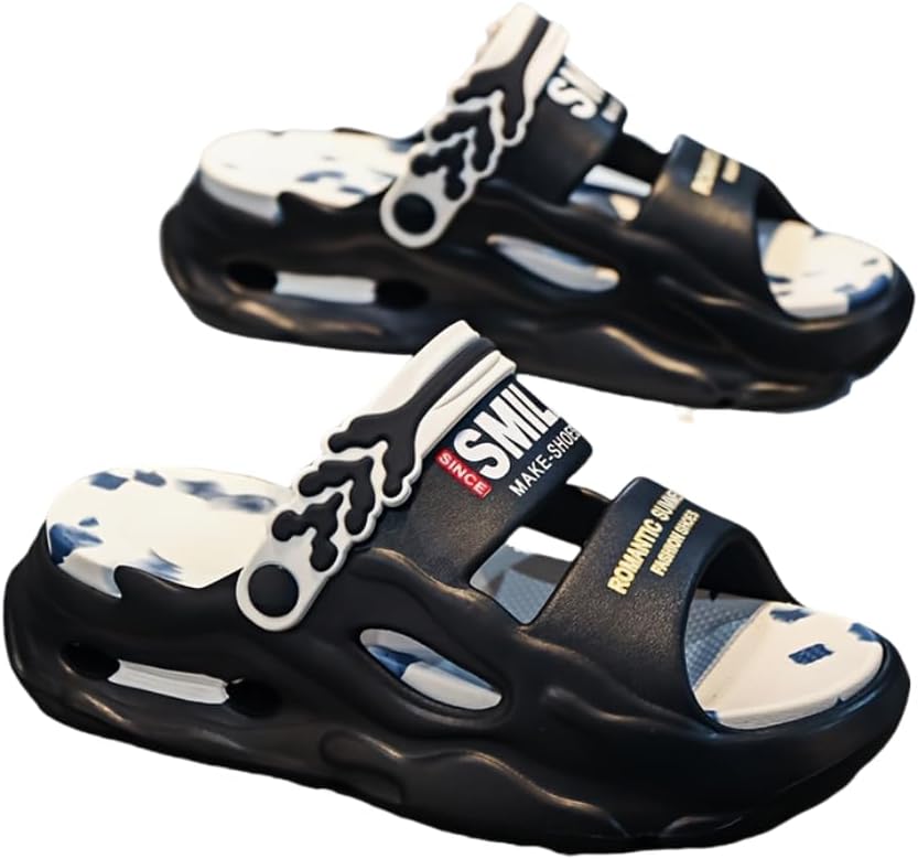 

Мужские модные сабо EVA, спортивные сандалии слайд для мужчин, быстро сохнущие, противоскользящие, для повседневной носки весной/летом Hhhchpm, белый/черный