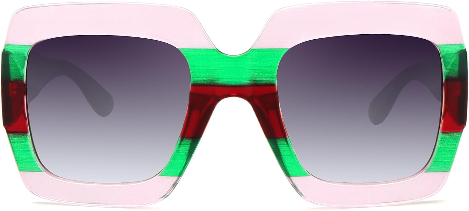 

Солнцезащитные очки STORYCOAST большого квадратного размера для женщин в стиле ретро, ​​роскошные большие солнцезащитные очки с защитой UV400 S0178, (0178) Green / Grey