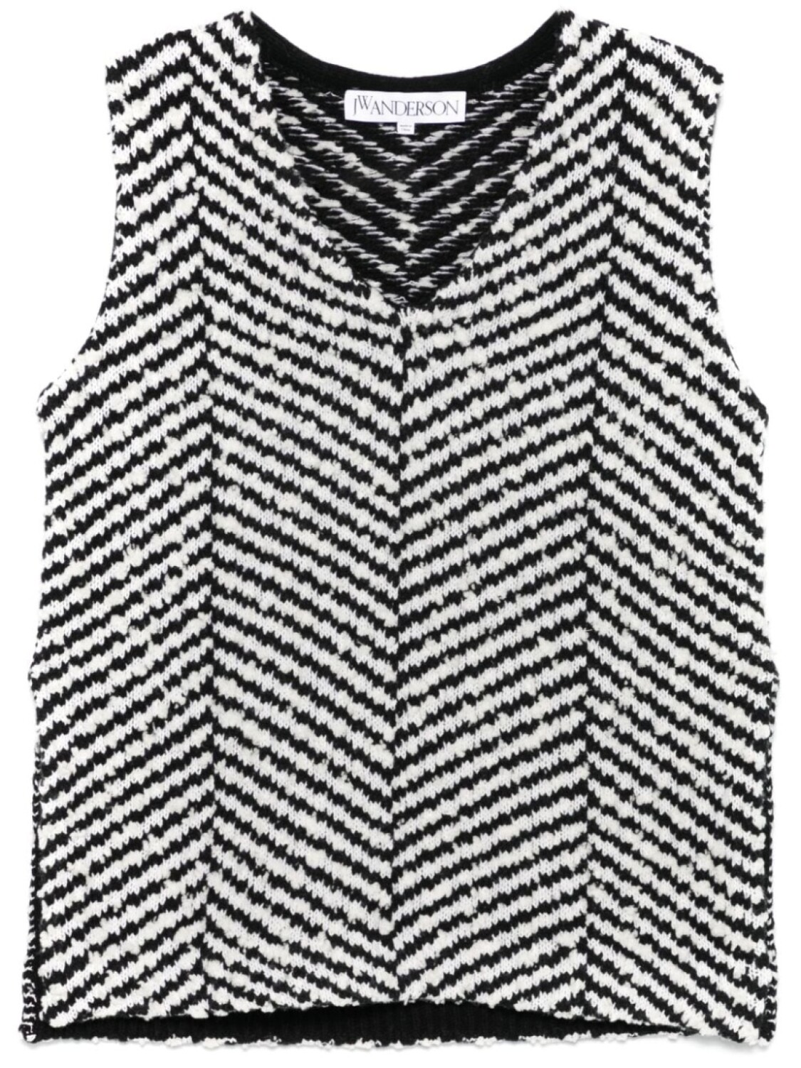 

JW Anderson топ с узором шеврон, черный