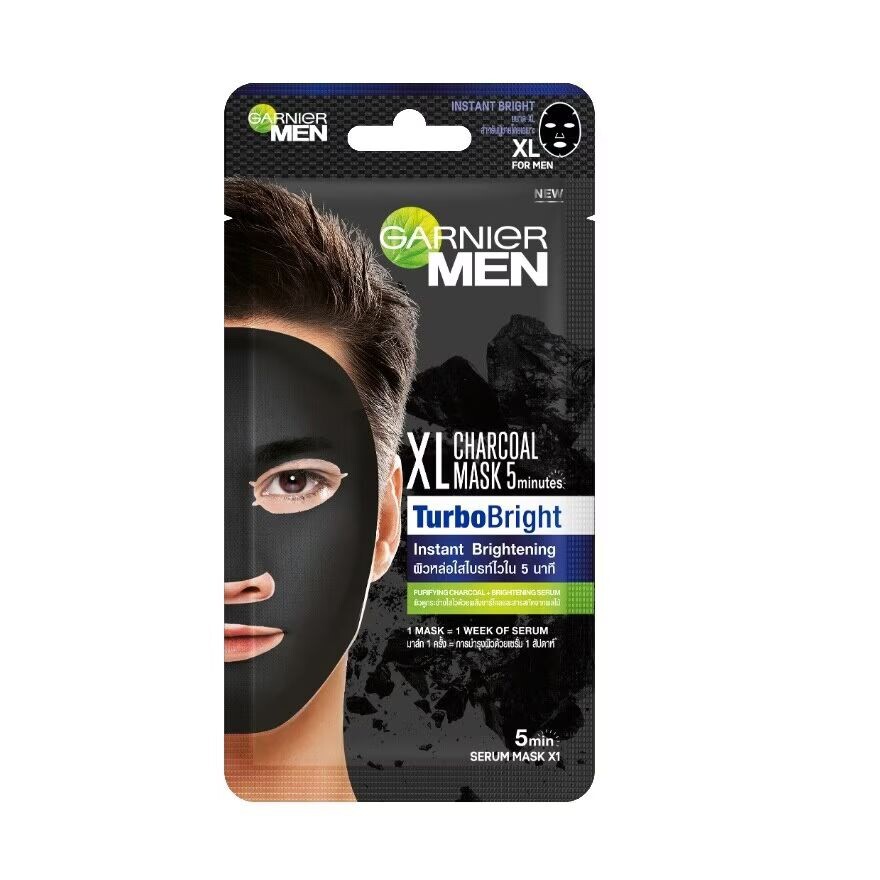 

Garnier Men Xl Угольная маска 15 минут Turbobright 1'S, Black
