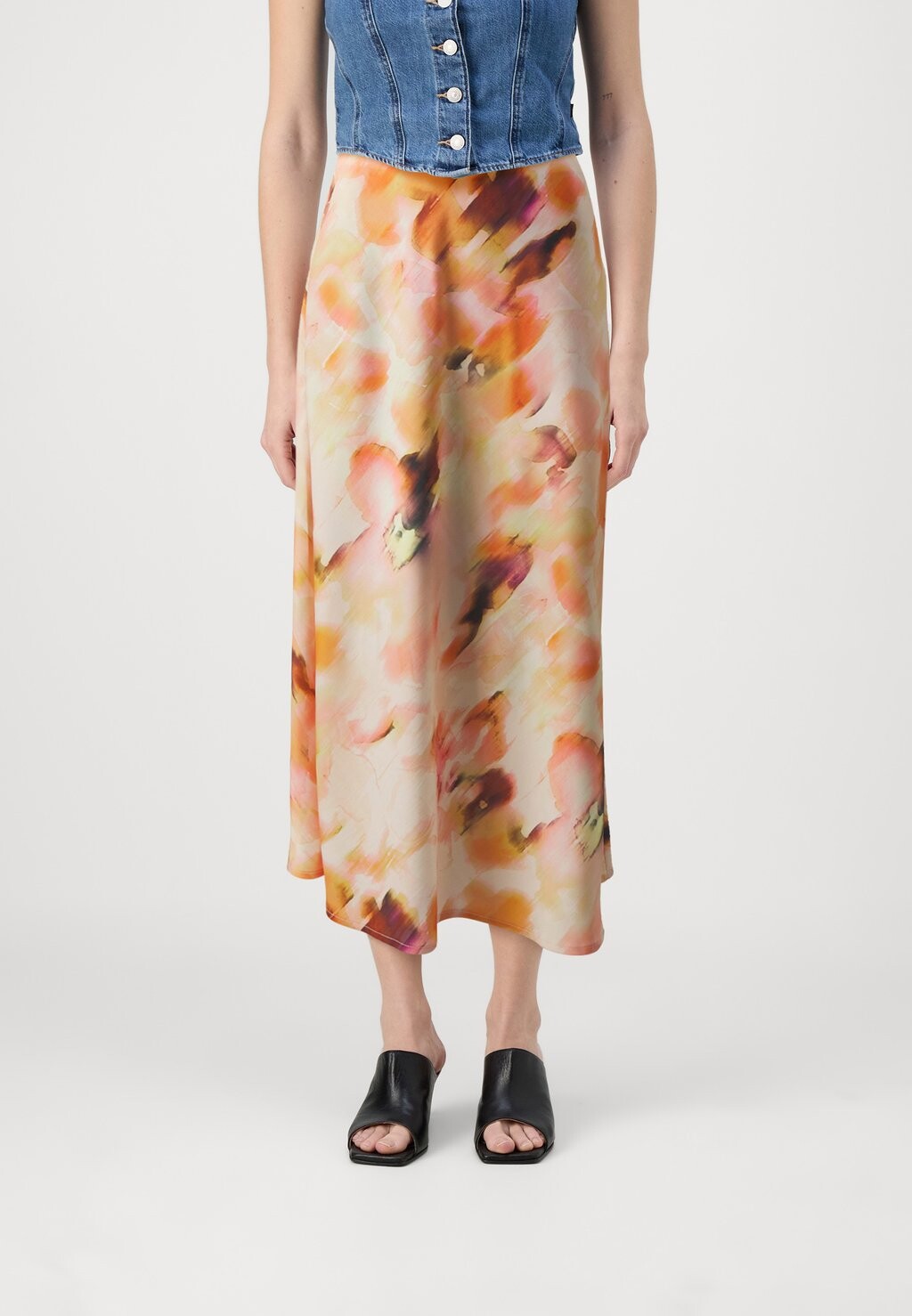 

Юбка-трапеция YASPELLA MIDI SKIRT YAS, розовый