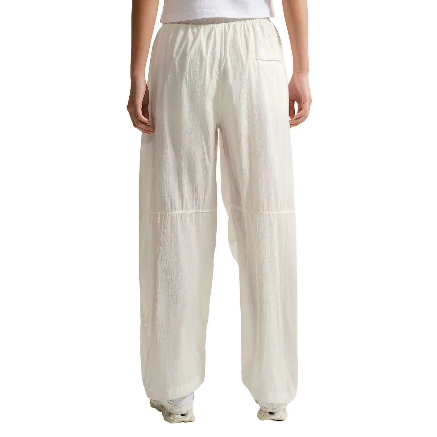 Спортивные штаны женские с завышенной талией легкие UV Sportswear Nike, Sail White/Black — фото 3