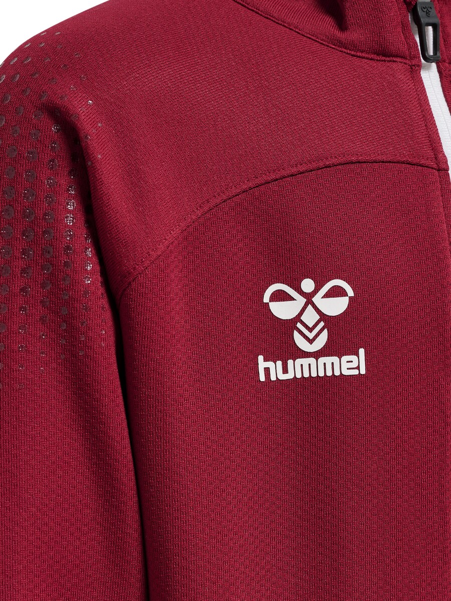 Спортивная толстовка с капюшоном на молнии Hummel Poly, цвет Wine red — фото 4