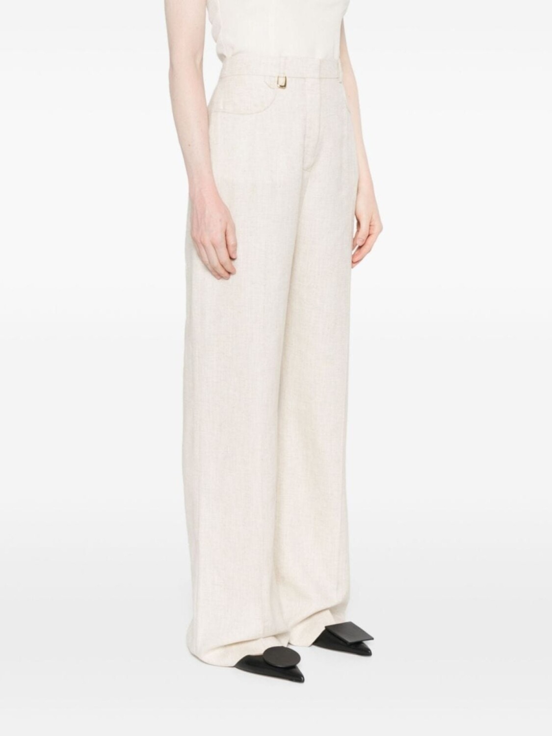 Jacquemus расклешенные брюки Le Pantalon Sauge, нейтральный цвет — фото 3