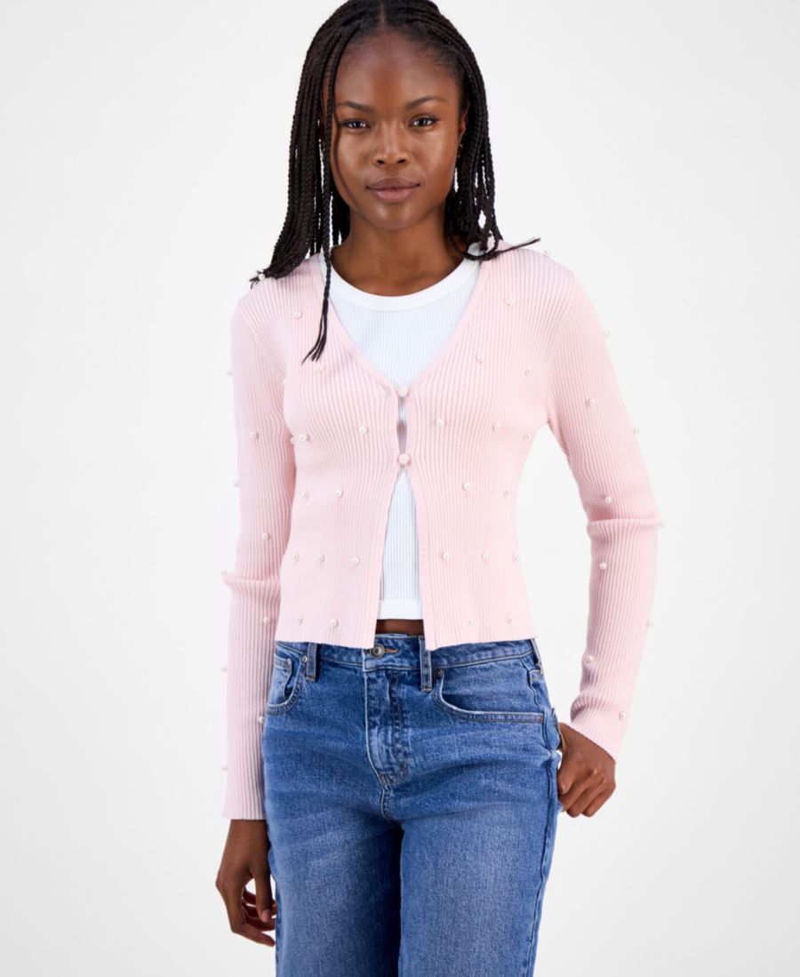 

Детский кардиган в рубчик с имитацией жемчуга Madden Girl, Ballet Slipper