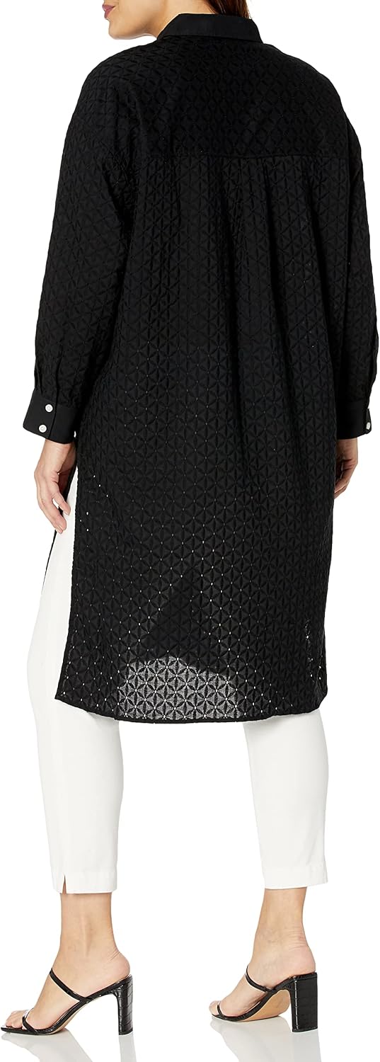 Женское легкое повседневное платье с длинным рукавом Tommy Hilfiger, Black — фото 2