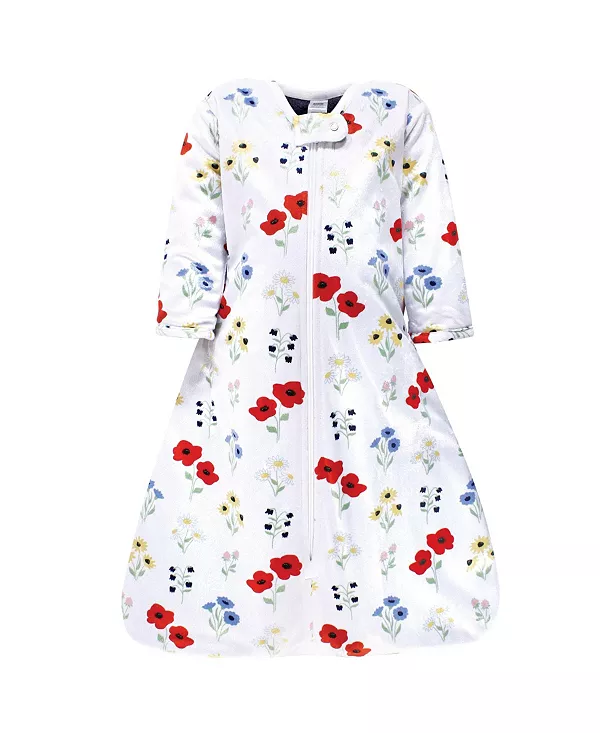 

Спальный мешок с длинными рукавами и искусственным мехом для младенцев девочек, удобное одеяло Hudson Baby, wildflower