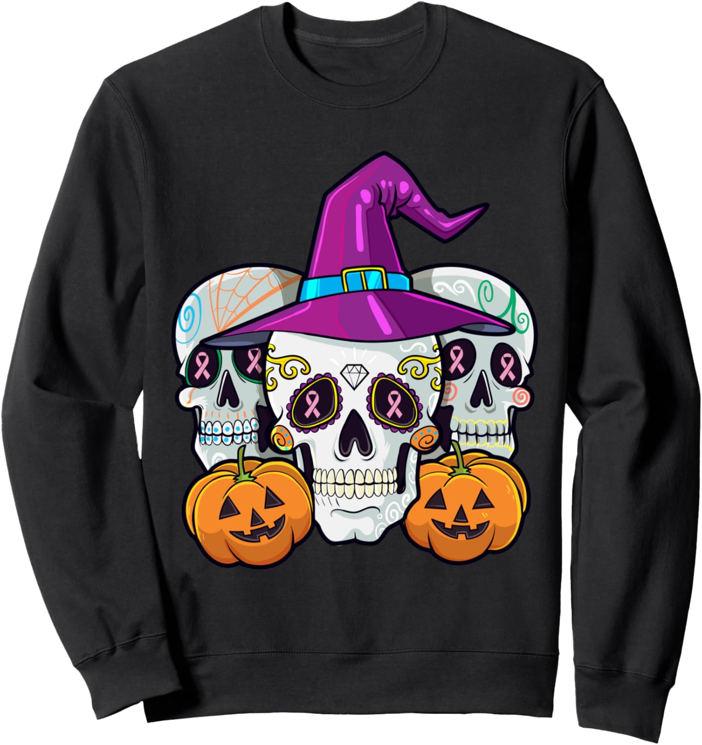 

Толстовка с розовой лентой в поддержку борьбы с раком груди на Хэллоуин в виде сахарного черепа Funny Halloween Costume Holiday Party Gift Store, Розовый, Толстовка с розовой лентой в поддержку борьбы с раком груди на Хэллоуин в виде сахарного черепа Funn