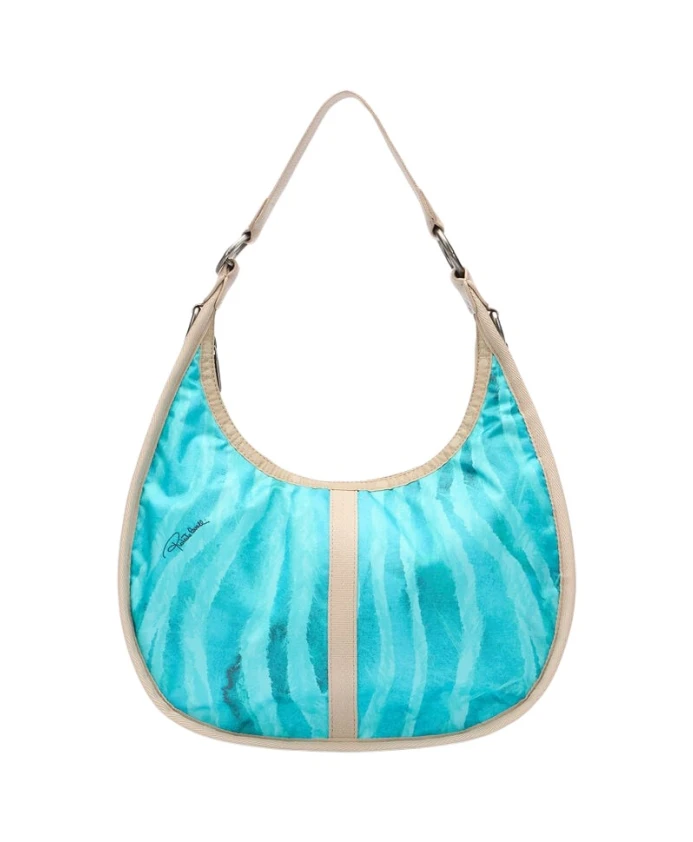 

Средняя сумка "Болонья" с принтом Roberto Cavalli, синий