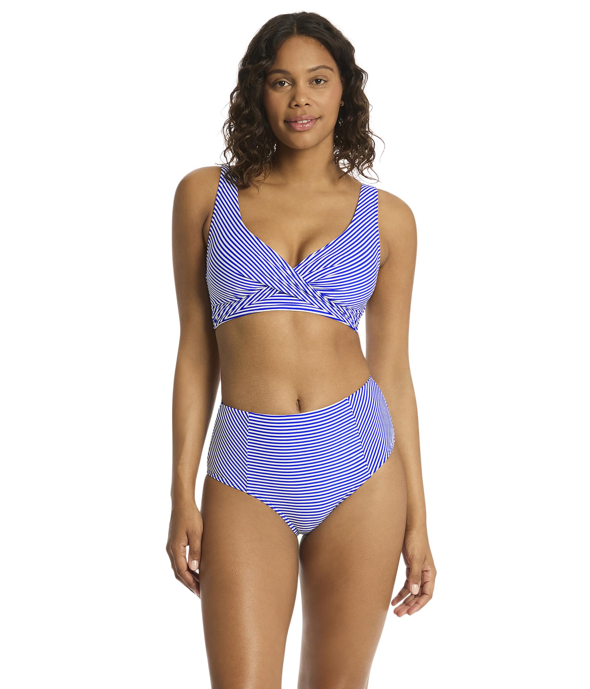 

Пляжный топ SEA LEVEL SWIM Varsity Cross Front Multifit Top, Cobalt