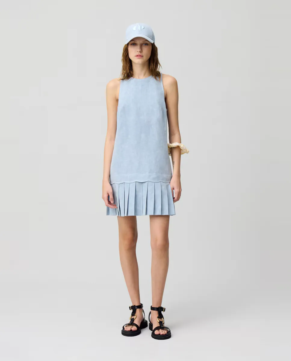 

Короткое платье без рукавов Claudie Pierlot, голубой