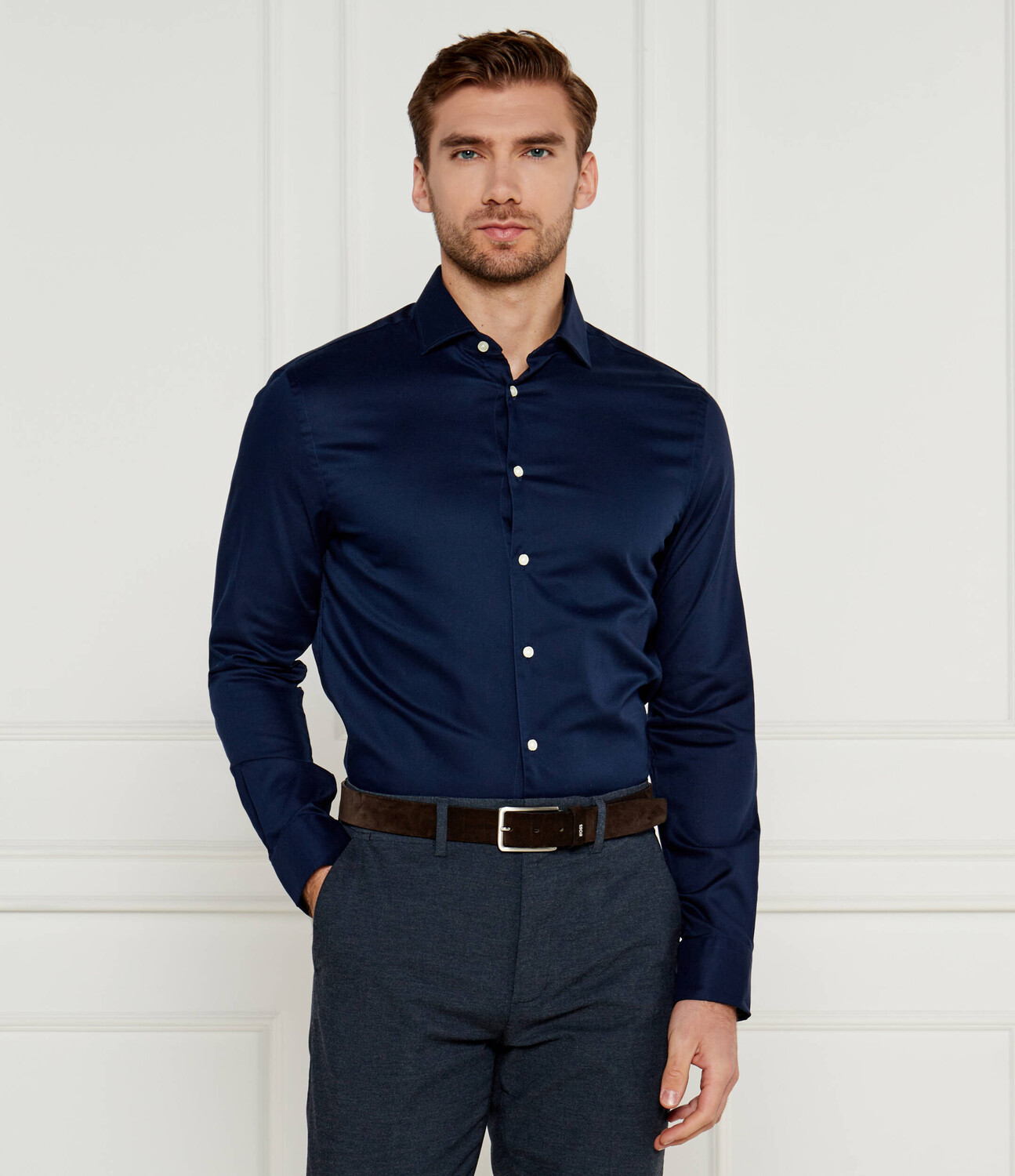 

Рубашка Tommy Hilfiger Slim Fit, темно-синий