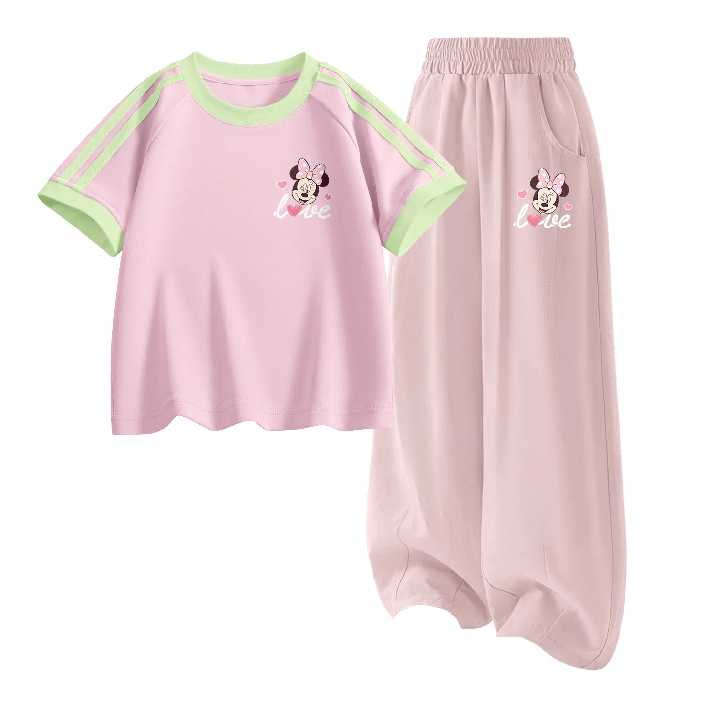 Детский спортивный костюм Casual Sportswear 2 Piece Set Disney, Dazzle Heart K Mousse Pink+Dazzle Heart K Rose Pink